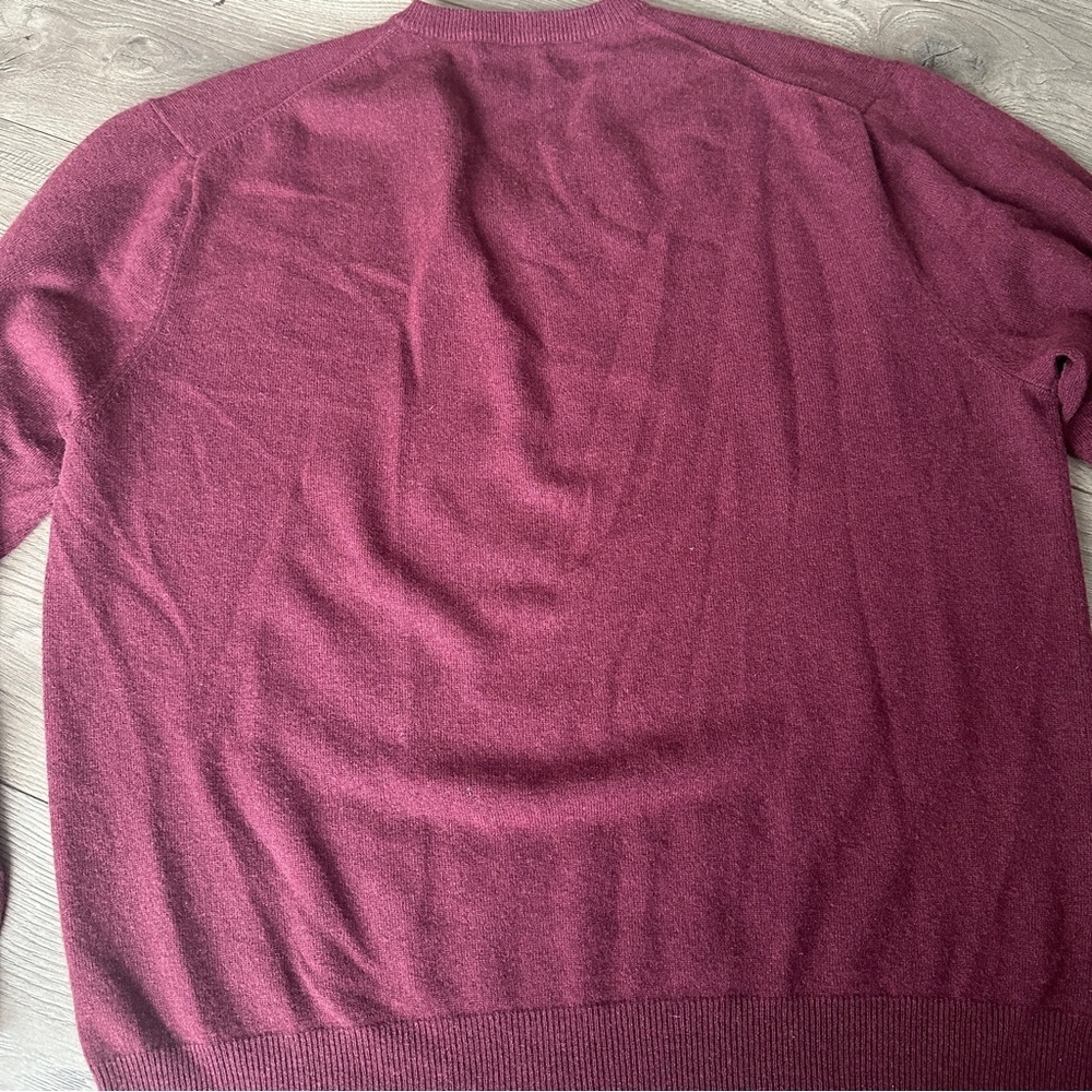 Club Room Cashmere Men's Burgundy Sweater size XL - Picture 6 of 8